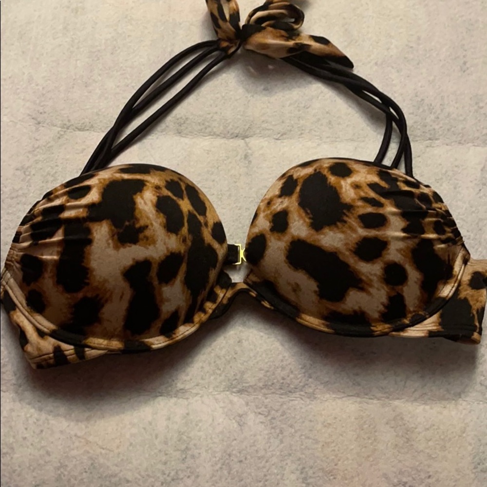 Victoria Secret leopard print Swim Suite Top